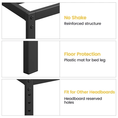 Garvee 14 Inch Twin/Full/Queen Bed Frame With Storage,Metal Platform Twin Bed Frame No Box Spring Needed Steel Slat Support Easy Assembly 6 Garvee 14 Inch Twin/Full/Queen Bed Frame With Storage,Metal Platform Twin Bed Frame No Box Spring Needed Steel Slat Support Easy Assembly - Image 4