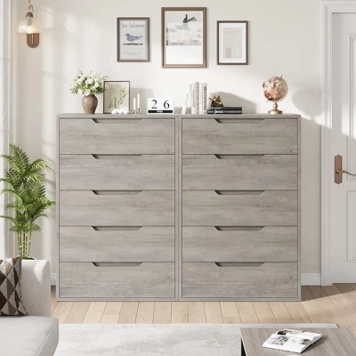 Freestanding Elegant Tall Storage Dressers With 5 Ample Drawer Space 4 Freestanding Elegant Tall Storage Dressers With 5 Ample Drawer Space - Image 2