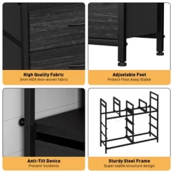 Dresser TV Stand With Power Outlet, Bedroom Dresser With 9 Drawers, Chest Of Drawers, Steel Frame Storage Closet For Living Room Hallway 19 Dresser TV Stand With Power Outlet, Bedroom Dresser With 9 Drawers, Chest Of Drawers, Steel Frame Storage Closet For Living Room Hallway -Garvee GUEST b732334d 415f 4874 b107 f2b69e7fa4ad