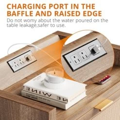 Night Stand Set Of 2, Bedside Tables With Charging Station, Rattan End Tables, Boho Bed Side Tables, Wood Nightstands Set Of 2 With Drawer -Garvee GUEST b7faed18 1624 40d0 bca9 afcb9af7136d