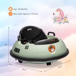 Ride On Bumper Car, 12V Electric Kids Car With Remote Control, Safety Belt, Music, Flashing Lights, 360 Degree Spin 12 Ride On Bumper Car, 12V Electric Kids Car With Remote Control, Safety Belt, Music, Flashing Lights, 360 Degree Spin -Garvee GUEST b8526654 bb77 47a3 a1ac 77df49784b62