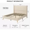 Bed Frame, Upholstered Platform Corduroy Bed Frame With Vertical Channel Tufted Wingback Headboard, Strong Wooden Slats, No Box Spring Needed -Garvee GUEST b9cfe18f 3d19 4bda ad9c f83f43780fb3