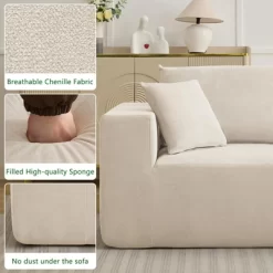 Sectional Sofa, Sleeper Sofa Couches With L-Shape Chaise, With Deep Seat, Upholstered Couches For Living Room Bedroom, No Assembly Required -Garvee GUEST b9dda5c3 92d9 42e6 9093 952b84ca808c