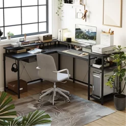 68 Inch Gaming Desk With Power Outlet, Reversible L Shaped Desk With Monitor Stand & Storage Shelves 20 68 Inch Gaming Desk With Power Outlet, Reversible L Shaped Desk With Monitor Stand & Storage Shelves -Garvee GUEST baf7556b 570e 4319 8c0a f9721c4e8c68