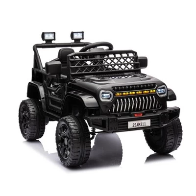 12V Ride On Car For Kids, Electric Vehicle Toddles, Battery Powered Truck Car Toy With RC, LED, Music, 4-Wheel Suspension 10 12V Ride On Car For Kids, Electric Vehicle Toddles, Battery Powered Truck Car Toy With RC, LED, Music, 4-Wheel Suspension - Image 8