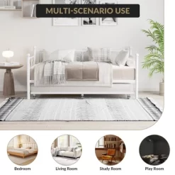 Twin Daybed With Trundle Bed, Heavy Duty Metal Twin Bed Frame With Pull Out Trundle 16 Twin Daybed With Trundle Bed, Heavy Duty Metal Twin Bed Frame With Pull Out Trundle -Garvee GUEST bc80c9a9 26f4 4ea2 85d6 d4da5b68a4e1