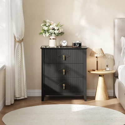 Modern Fluted Dresser, 3/5/6/7 Drawer Wood Dresser For Bedroom, Modern Chest Of Drawers, Storage Organizer Cabinet For Living Room, Entryway 9 Modern Fluted Dresser, 3/5/6/7 Drawer Wood Dresser For Bedroom, Modern Chest Of Drawers, Storage Organizer Cabinet For Living Room, Entryway - Image 7