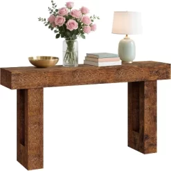 63" Farmhouse Console Table, Long Sofa Table Behind Couch, Wooden Entryway Table -Garvee GUEST bddecbd0 22c4 4380 bc2e a230688545e4