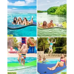 Lily Pad Floating Mat 8/9/12 Ft Extra Large Floating Water Mat 3-Layer Tear-Resistant XPE Foam For Lakes, Pool, Boat, Beach, Ocean -Garvee GUEST be1d7b47 c046 48a9 9742 3af746c1abc3