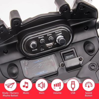 Ride On Motorcycle, 12V 7AH, Licensed BMW Kids Motorcycle, High/Low Speed, EVA Tire, LED Headlights, Ride On Car For Kids 4 Ride On Motorcycle, 12V 7AH, Licensed BMW Kids Motorcycle, High/Low Speed, EVA Tire, LED Headlights, Ride On Car For Kids - Image 2