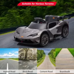 Kids Ride On Car, Licensed KTM 12V Electric Sports Car With Remote Control, Battery Powered Sports Car, Sound System