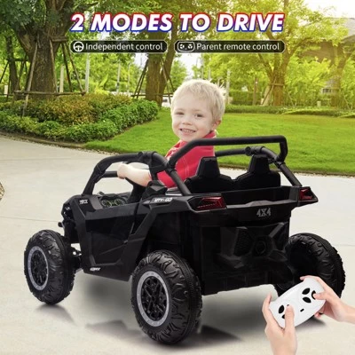 Ride On Car For Kids, 24V 2 Seater Powered Electric Off-Road UTV Toy,4WD Electric Vehicle With Remote Control,LED3 Speeds,Horn, Music 6 Ride On Car For Kids, 24V 2 Seater Powered Electric Off-Road UTV Toy,4WD Electric Vehicle With Remote Control,LED3 Speeds,Horn, Music - Image 4
