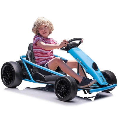 24V Kids Electric Go Kart - 300W X2 Motor, 8MPH, Drift Function, Slow Start & Seat Belt, 180lb Capacity, Ages 8-12 7 24V Kids Electric Go Kart - 300W X2 Motor, 8MPH, Drift Function, Slow Start & Seat Belt, 180lb Capacity, Ages 8-12 - Image 5