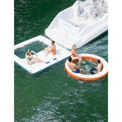 Inflatable Water Hammock Floating Dock Mesh, Heavy Duty River Floats Lake Raft For Tanning Pool Float Island Platform Pad Mat Party 7 Inflatable Water Hammock Floating Dock Mesh, Heavy Duty River Floats Lake Raft For Tanning Pool Float Island Platform Pad Mat Party - Image 5