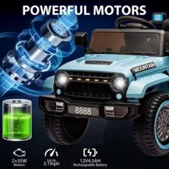 12V Kids Ride On Truck Car, Battery Powered Electric Vehicles With Remote Control