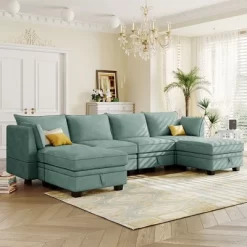 Sectional Sofa, U-Shape Sectional Couch With Reversible Chaise, Additional Storage Convertible Sofa Bed 21 Sectional Sofa, U-Shape Sectional Couch With Reversible Chaise, Additional Storage Convertible Sofa Bed -Garvee GUEST c2a8bc9d 67d8 44fe a16b 0342c80a021d
