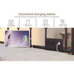 Twin Size Daybed With Pop-Up Trundle & LED Lights, Pull Out Bed With Charging Station And Pull Out Turundle, Metal Sofa Bed Frame For Living Room -Garvee GUEST c30ee504 9fbf 4807 89d7 f0f49c7251e7