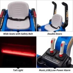 Kids Ride On Electric Excavator Digger Car With Remote Control & Digging Arm, 12V 10Ah Battery, 360° Rotation Riding Toy -Garvee GUEST c36985e0 869b 4a9a b242 e777f24f3dcc