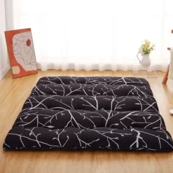 Floral Printed Futon Floor Mattress Twin/Full Size Japanese Style Roll Up Sleeping Mattress Pad For Indoor Outdoor Travel -Garvee GUEST c3e4aef4 31d3 49a8 9a7f a0f56a722725