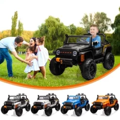 24V Ride-On Truck Car For Kids With Parent Remote Control – 3 Speeds, 4-Wheel Suspension, LED Lights, Music/MP3 Player & Safety Belt -Garvee GUEST c40a79c0 7d14 4522 a4bc 9559931efdd1