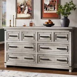 Garvee Farmhouse 8 Drawer Dresser For Bedroom, Rustic Wood Chest Of Drawers With Easy Pull Handles, Storage Cabinet For Living Room -Garvee GUEST c40b2167 3259 46a8 a05c 9f23d8542efd