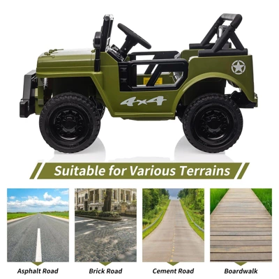 Electric Ride On Car With RC, 12V Kids Ride On Car With Led Lights, Music, Safety Belt, Double Doors, For Kids 5 Electric Ride On Car With RC, 12V Kids Ride On Car With Led Lights, Music, Safety Belt, Double Doors, For Kids - Image 3