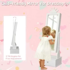 Kids Jewelry Armoire With Storage Cabinet And Led Light -Garvee GUEST c4790495 df02 4a89 84c6 f2602f4ded3a