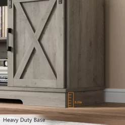 Farmhouse Tv Stand For 65 Inches TVs, Entertainment Center With Storage And Sliding Barn Doors, Adjustable Shelf TV Console Table For Living Room 16 Farmhouse Tv Stand For 65 Inches TVs, Entertainment Center With Storage And Sliding Barn Doors, Adjustable Shelf TV Console Table For Living Room -Garvee GUEST c5134090 2506 42b7 89f0 978bfc91d4f8