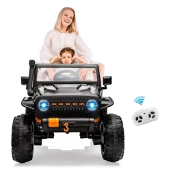 24V Ride-On Truck Car For Kids With Parent Remote Control – 3 Speeds, 4-Wheel Suspension, LED Lights, Music/MP3 Player & Safety Belt