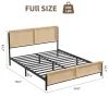 Garvee Bed Frame With Natural Rattan Headboard And Footboard, Wooden Platform No Box Spring Needed, Noise-Free Metal Bedframe -Garvee GUEST c7c7269d 212f 4d4f 8f61 f192617458d1