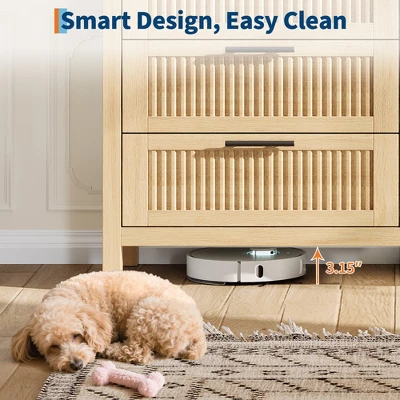 Fluted Drawer Dresser For Bedroom, Mid Century Modern Chest Of Drawers, Wooden Fluted Dresser Chest With Clothes Storage Cabinet, Oak & White 11 Fluted Drawer Dresser For Bedroom, Mid Century Modern Chest Of Drawers, Wooden Fluted Dresser Chest With Clothes Storage Cabinet, Oak & White - Image 9