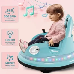 Bumper Car For Kids, 12V Electric Ride-On Car For Toddlers With Remote Control, Led Lights, 360-Degree Spin -Garvee GUEST ca02f03a 672f 44f8 a239 11c700e0f5ff
