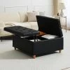 Whizmax Storage Ottoman Coffee Table With Lift Top,Tufted Upholstered Ottoman With Storage For Bedroom Living Room