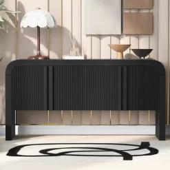 63" Wooden Console Table, Accent Sideboard Buffet Cabinet With Adjustable Shelves,Narrow Sofa Foyer Table For Living Room Hallway Entryway -Garvee GUEST cb37b15b 6fc9 47e0 b11d ebe8f64f8eea