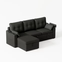 Multifunctional L-Shaped Sectional Sofa With Pull-Out Bed And Storage – Modern Design For Living Room Comfort 15 Multifunctional L-Shaped Sectional Sofa With Pull-Out Bed And Storage – Modern Design For Living Room Comfort -Garvee GUEST cb6d55df c294 4f4d b347 7e8c2b0070e5