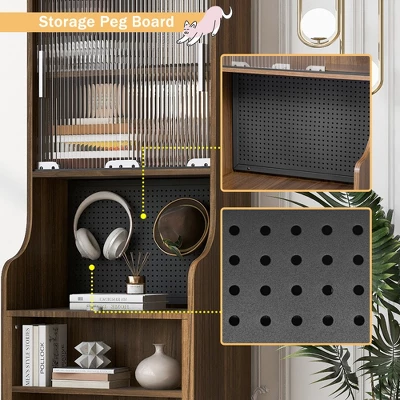 Modern Cat House Furniture With Extendable Desk, Pet Friendly Gaming Desk With Storage, Space-Saving Workstation With Cat Bed & Scratching Post 7 Modern Cat House Furniture With Extendable Desk, Pet Friendly Gaming Desk With Storage, Space-Saving Workstation With Cat Bed & Scratching Post - Image 5