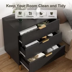 Garvee White 3 Drawer Dresser For Bedroom, Large Nightstand Chest Of Drawers, Modern Wood Storage Dresser Organizer For Hallway, Entryway -Garvee GUEST cc1bc748 5681 4dc4 af3c efd034e1bc86