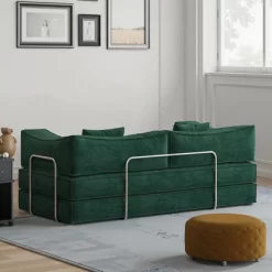 79 Inches Futon Sofa Bed, 4-in-1 Convertible Foldable Sleeper Sofa Bed Queen With Armrests, Lounge Couch -Garvee GUEST cca9bd2f f590 4abb a7e9 7ff4354841e0