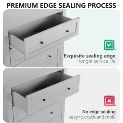 6 Drawer Dresser For Bedroom, Chest Of Drawer Dresser For 48 Inch TV, Modern Wood Organizer TV Stand For Living Room, Entryway, Hallway -Garvee GUEST d01f0018 b81d 4cd4 bcf5 041a56963a02