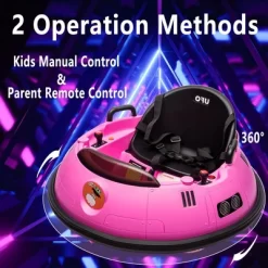 12V Kids Bumper Car With Remote Control, 360° Spin, 3 Speed Modes, LED Flashing Lights 13 12V Kids Bumper Car With Remote Control, 360° Spin, 3 Speed Modes, LED Flashing Lights -Garvee GUEST d0c9709e 83d6 4db8 9948 3310e65c16fa