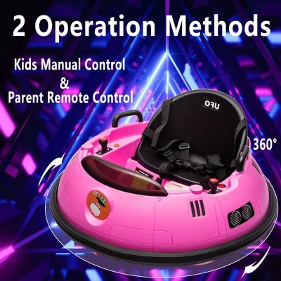 12V Kids Bumper Car With Remote Control, 360° Spin, 3 Speed Modes, LED Flashing Lights 7 12V Kids Bumper Car With Remote Control, 360° Spin, 3 Speed Modes, LED Flashing Lights - Image 5