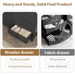 Garvee 7 Dresser For Bedroom, 54" Wide Drawer Dresser With Storage Freestanding, Wooden Closet Storage Chest For Living Room, Bedroom 14 Garvee 7 Dresser For Bedroom, 54" Wide Drawer Dresser With Storage Freestanding, Wooden Closet Storage Chest For Living Room, Bedroom -Garvee GUEST d11513e4 a6b3 44c3 8878 bf4c8e5e48f0