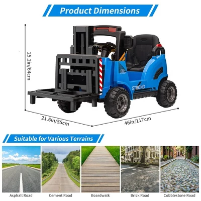 Ride On Forklift Car, 12V Electric Kids Ride On Car With Remote Control, Liftable Fork And Pallet, High/Low Variable Speed 7 Ride On Forklift Car, 12V Electric Kids Ride On Car With Remote Control, Liftable Fork And Pallet, High/Low Variable Speed - Image 5