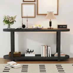 Entryway Console Table With Storage, 2 Tier Modern Narrow Long Sofa Table, Behind Couch Table,Hallway Table For Living Room Entryway And Foyer -Garvee GUEST d1bf3171 8800 4407 af22 da453432209a