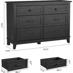 6 Dresser For Bedroom, 47" Wide Drawer Dresser With Storage Freestanding, Wooden Closet Storage Chest For Living Room, Bedroom, Entryway 13 6 Dresser For Bedroom, 47" Wide Drawer Dresser With Storage Freestanding, Wooden Closet Storage Chest For Living Room, Bedroom, Entryway -Garvee GUEST d2207834 d068 4268 8d40 4673cbac1c7e