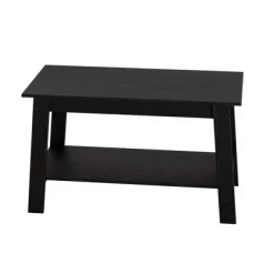 Stylish 31.5" Coffee Table With Open Shelves - 2-Tier Modern Industrial Design