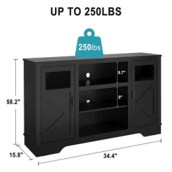 58" Farmhouse TV Stand , Entertainment Center For TVs Up To 70 Inch -Garvee GUEST d3b2a3b2 885f 4b16 b4d5 de3ee5339ef5