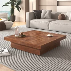 39.4" Sliding Top Coffee Table, Slide Table With 4 Storage Compartments, Farmhouse Square Marble Veneer Coffee Table 14 39.4" Sliding Top Coffee Table, Slide Table With 4 Storage Compartments, Farmhouse Square Marble Veneer Coffee Table -Garvee GUEST d3fdc9fb 0709 4df7 84ad 4eb46b7eb8f6