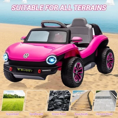 Licensed Volkswagen Beetle Ride-On Car For Kids, 12V Electric Vehicle, 4-Wheeler Toy Car With Remote Control, LED Lights, Music Player 8 Licensed Volkswagen Beetle Ride-On Car For Kids, 12V Electric Vehicle, 4-Wheeler Toy Car With Remote Control, LED Lights, Music Player - Image 6