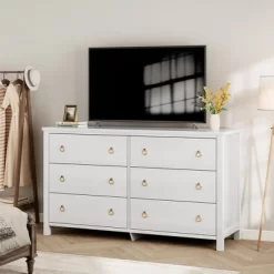 6-Drawer Dresser For Bedroom, White Modern Tall Chest Of Drawers - Storage Dresser With Anti-Tip Design, Robot Vacuum Friendly 9 6-Drawer Dresser For Bedroom, White Modern Tall Chest Of Drawers - Storage Dresser With Anti-Tip Design, Robot Vacuum Friendly -Garvee GUEST d417e5d4 78bb 4729 bc62 285e6b957e12